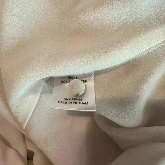 Brixon Ivy White Tank with Silver Print with Open Back in Size Small - Picture 6 of 7